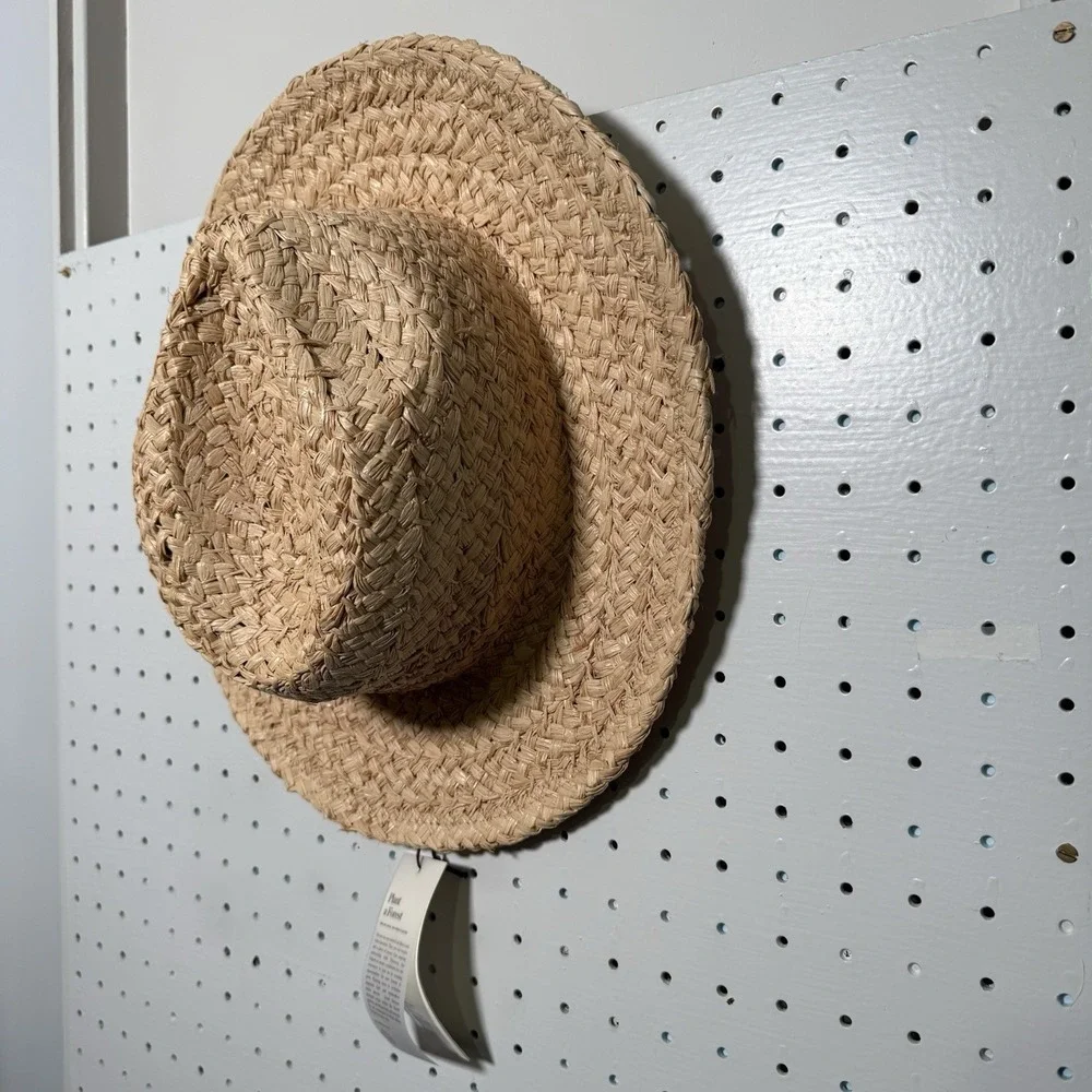 Will + Bear River Sand Raffia Straw Fedora‎ Hat Large | Sustainable Boho Sun Hat